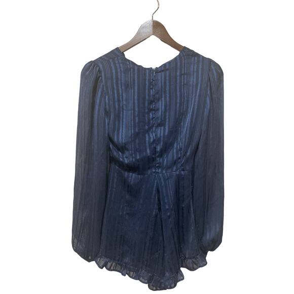 AQUA Metallic Stripe Romper SIze XS - Picture 3 of 4